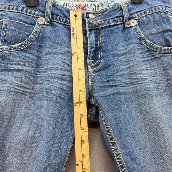 Vigoss Women's Denim Shorts Size 13/14 Embroidered Button Flap Pockets - Picture 5 of 13